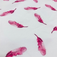 Jersey | FEATHER | Federn pink weiß